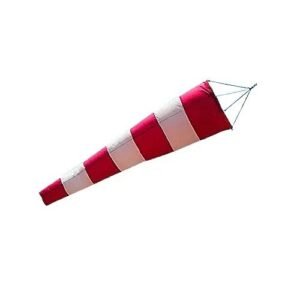 24 Inch x 8 Feet Red and White Nylon Windsock Supplier in UAE