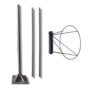 4 Meter Detachable Windsock Pole with 24 Inch Dia Frame Supplier in UAE